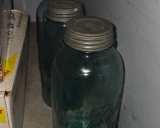 Ball Perfect Mason Blue Glass Canning Jars (Set of 3)