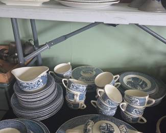 Currier & Ives "The Old Grist Mill" China Set