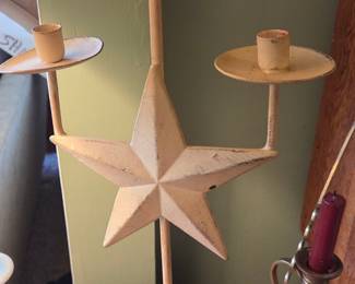 Primitive Star Candlestick Holder