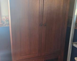 Mission Style Oak Armoire