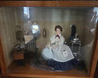 Victorian Lady Doll Shadow Box
