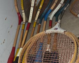 Vintage Tennis and Badminton Racquets
