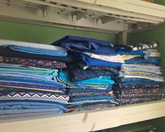 Collection of Blue Fabric Remnants