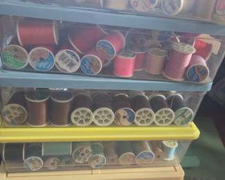 Assorted Spools of Sewing Thread