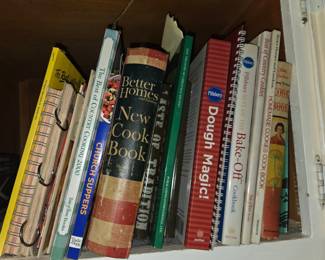 Collection of Vintage Cookbooks including Better Homes and Gardens, Pillsbury, and Betty Crocker