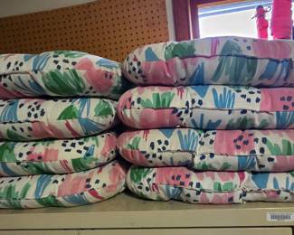 Patio Chair cushions with Abstract Floral Pattern