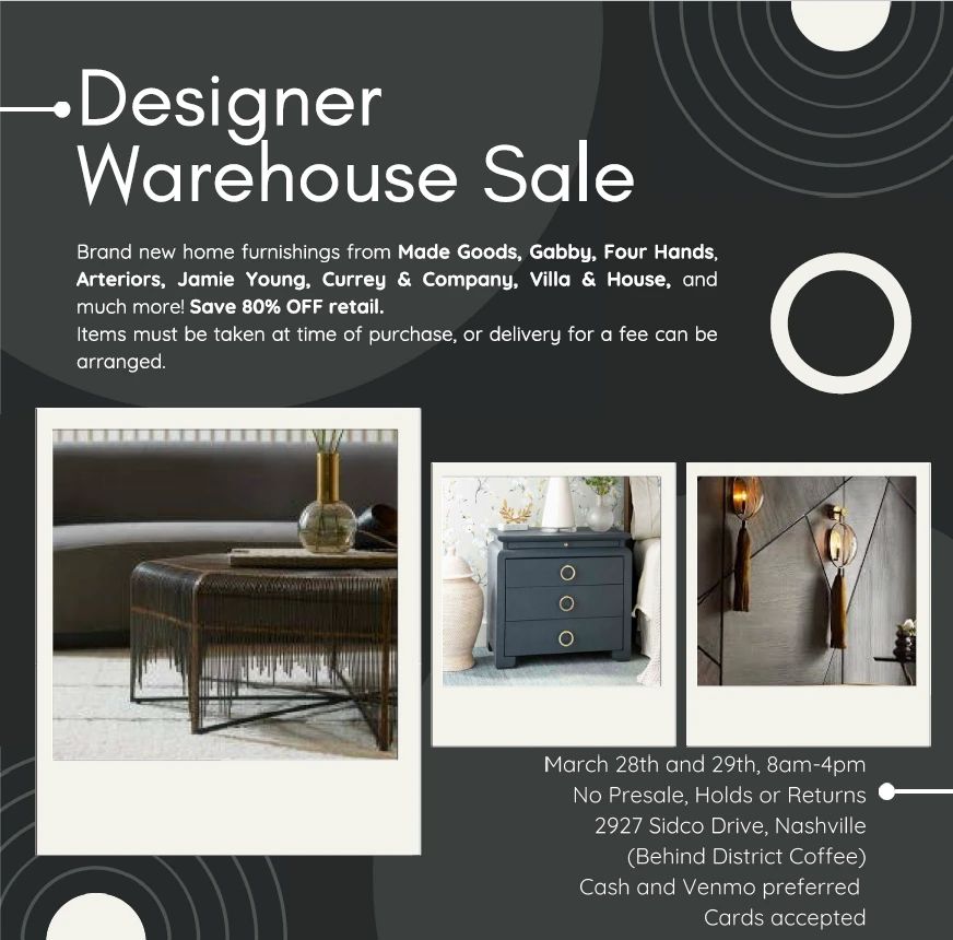 warehouse sale flyer