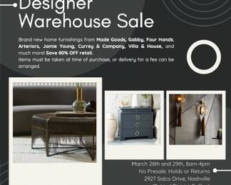 warehouse sale flyer