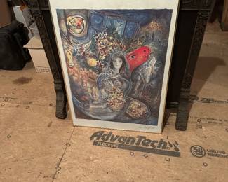 Framed Lithograph Bella by Marc Chagall lot 155 of 500