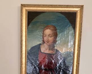 Framed reproduction Madonna del Cardellino