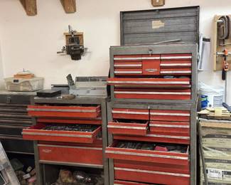 Craftsman tool boxes with assorted tools