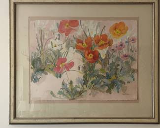 Summer poppies watercolor by Carol Patterson