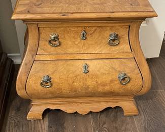 Baroque Style Walnut Chest w/Brass Hardware