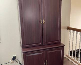 Computer Armoire Workstation w/Swing Out Desk