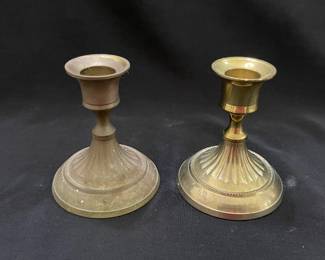 Set of Brass Candlestick Holders