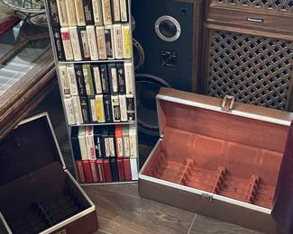 8 Track Tapes & 8 Track Tape Storage Boxes