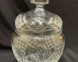 Vintage Polonia Lead Crystal Biscuit Jar