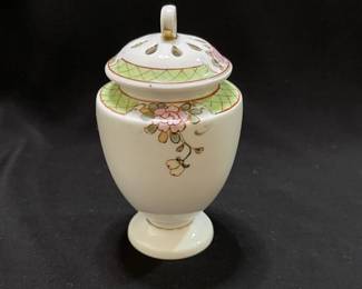 Small White Vintage Ginger Jar w/Lid