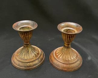 Set of Brass Candlestick Holders