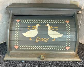 Vintage Wood Bread Box