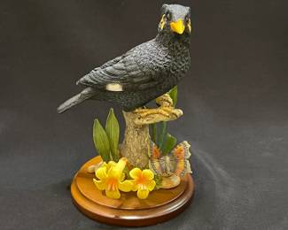 Country Artists - Birds of the World "Myna Bird with Butterfly" Resin Figurine