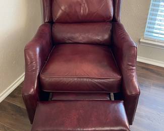 Burgundy Bradington Young Hi Leg Lounger Recliner Chair