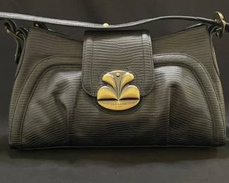 Barbara Milano Black Leather Handbag