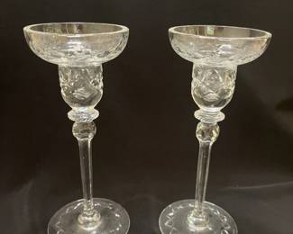 Set of Rogaska "Gallia" Crystal Candle Stick Holders