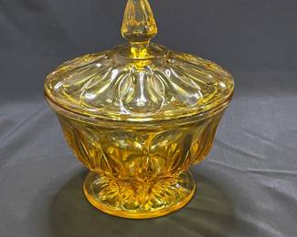 Vintage Anchor Hocking Amber Candy Dish