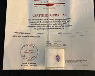 Pear shaped amethyst 3.72 CTS