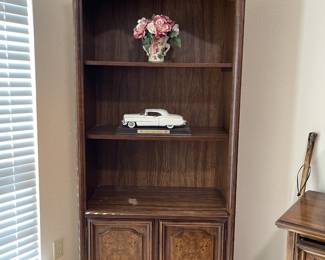 Traditional Wood Bookcase w/Cabinet Storage