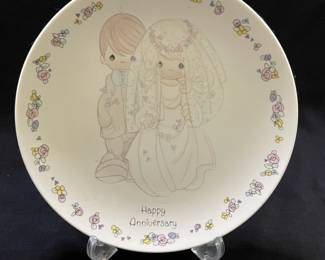 Decorative Precious Moments Plate "Happy Anniversary"