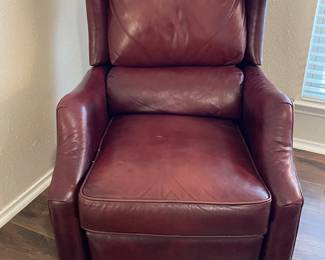 Burgundy Bradington Young Hi Leg Lounger Recliner Chair