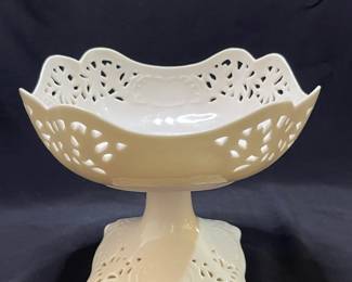 Milk Glass Pedestal Bowl