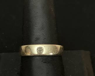 14k Gold Diamond Men’s Ring Size 10