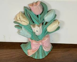 Iron Flower Bouquet Door Stop