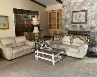 Living room furniture-sofa-77” love seat-58”, coffee table-24x22x18