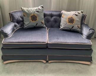 Vintage blue couch-58”