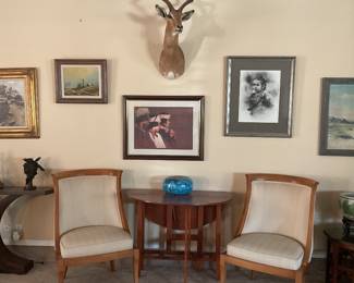 Ethan Allen chairs-26x38x31 &drop leaf table-39x37x35