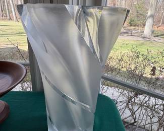 11 inch , signed Lalique vase