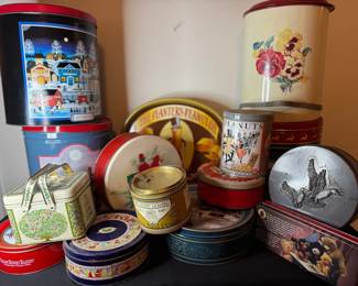 Enormous Mystery Lot Of Vintage Tins