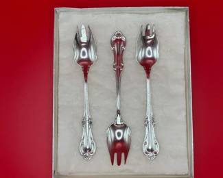 Vintage International Sterling Joan Of Arc Set Of 3 Sporks