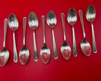 RARE  10 Antique Alvin Sterling Silver Lorna Doone Teaspoons