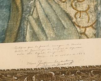 framed art print depicting Our Lady of Guadalupe