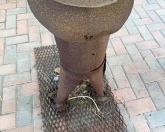 Mexican folk art sculpture crafted from recycled scrap metal