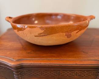 traditional terracotta or clay dish
