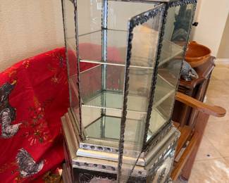 decorative hexagonal curio tower