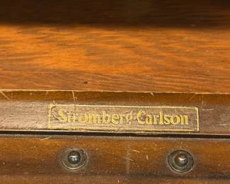 antique floor-model radio cabinet manufactured by Stromberg-Carlson 1920’s
