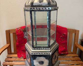 decorative hexagonal curio tower