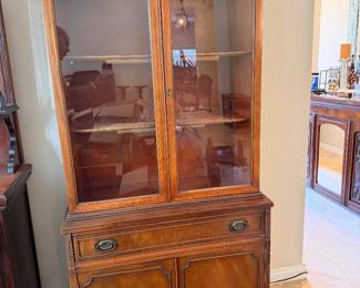 vintage mahogany china cabinet
